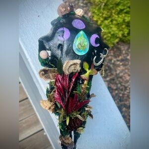 Mystical Black and Purple Decorative Skull